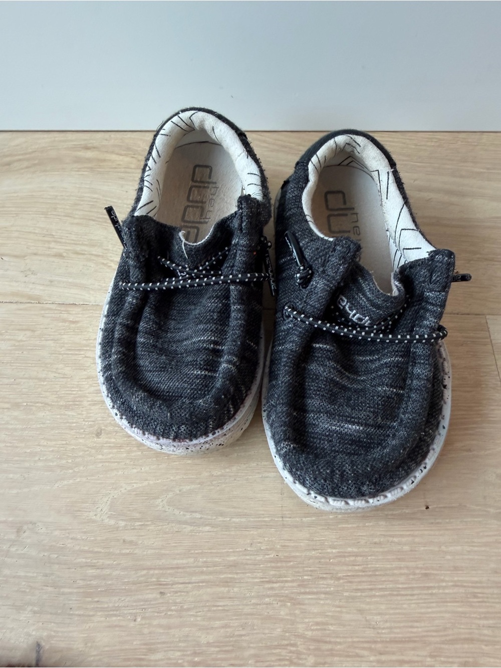 Hey Dude Kids Black Slip-On Sneakers